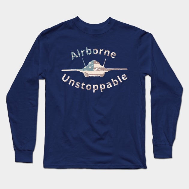 Airborne and Unstoppable Long Sleeve T-Shirt by ArtDeKong